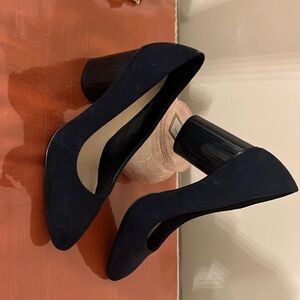 Suede, blue pump. Worn literally once.